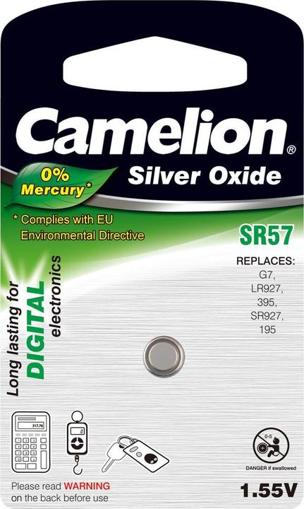 Produktbild Camelion Batterie SR57 Silber Oxid ( 1 Stück) (1 Stk., SR57, 43 mAh)