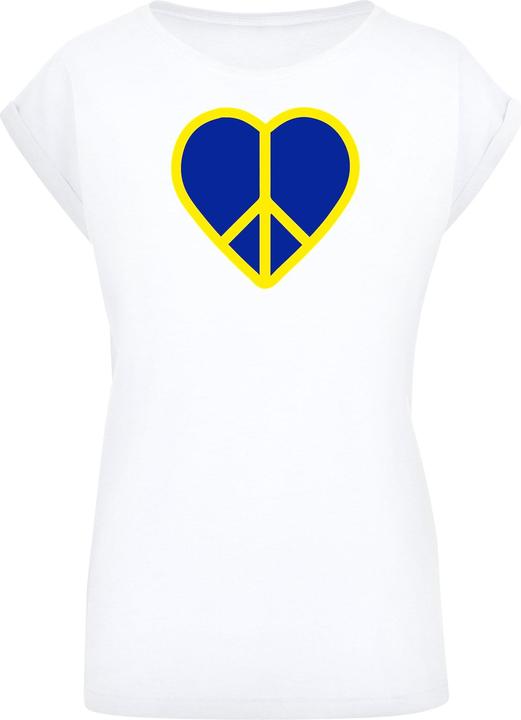 Actual product image Merchcode Ladies Peace - Heart Peace Extended Shoulder T-Shirt - 161405 (XL)