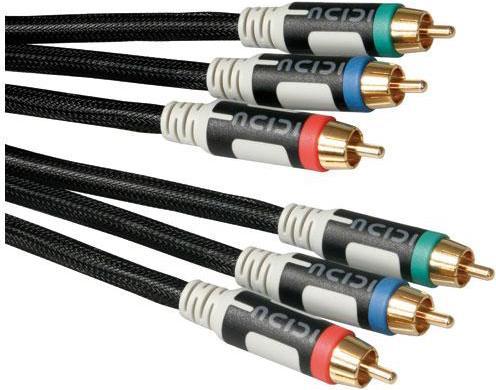 Image du produit Icidu V-707472 Câble vidéo composante (YPbPr) 3 m 3 x RCA Noir (3 m, RCA)