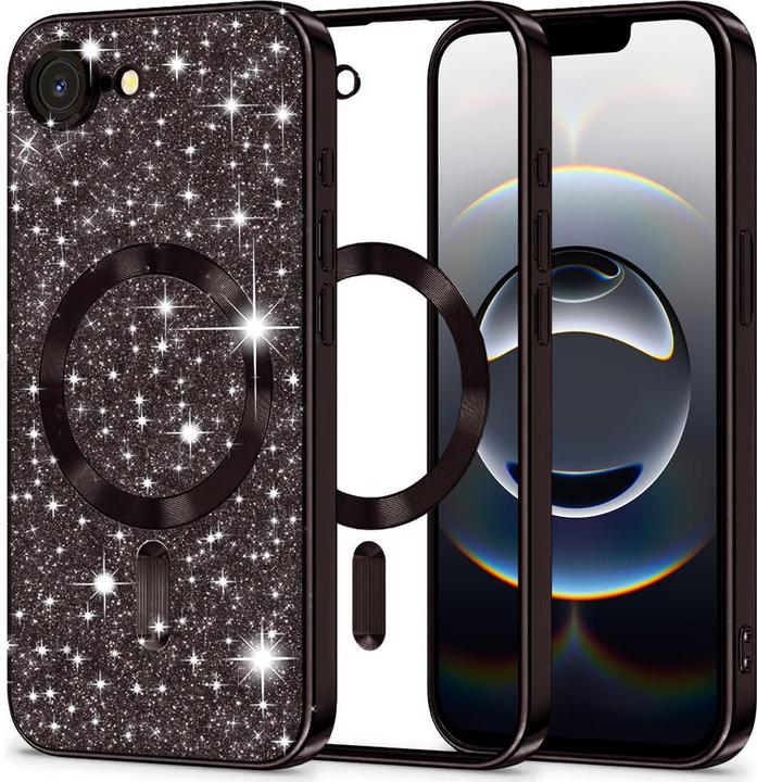 Produktbild Techsuit - Luxury Glitter MagSafe - iPhone 16e - Black (Apple iPhone 16e)