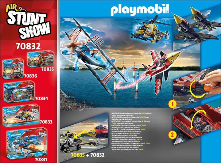 Actual product image Playmobil 70832 Air Stuntshow Jet Jet "Eagle" (70832, Playmobil stunt show)