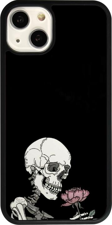 Produktbild PhoneLook Hülle Silikon schwarz Halloween 2023 rose and skeleton (Apple iPhone 13)