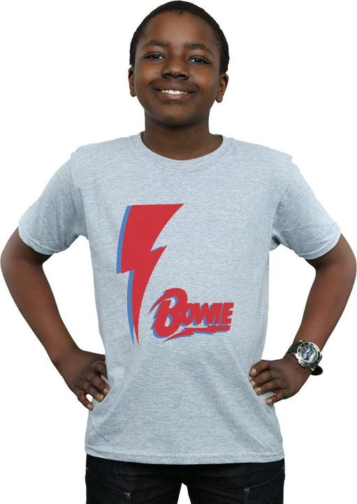 Actual product image David Bowie Boys Red Bolt T-Shirt (140, 146)