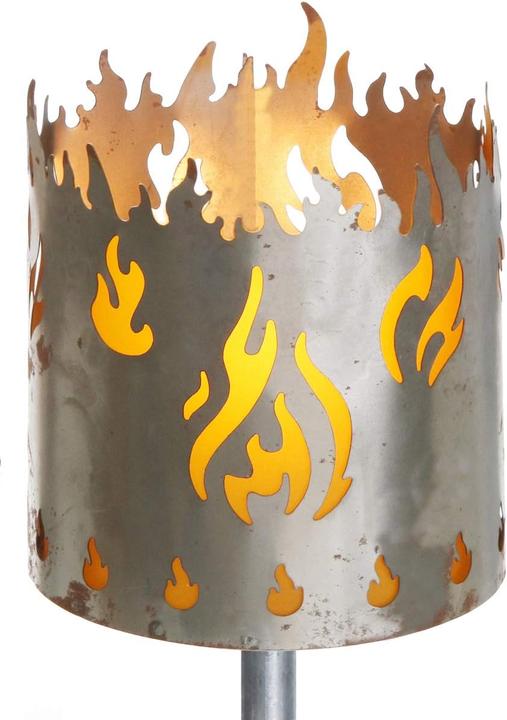 Image du produit Novaliv Gartenfackel Feuer Feuerschale Metall mit Stiel Brennmittel Solarlampe LED