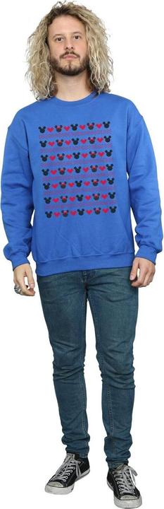 Actual product image Disney Mens Mickey And Minnie Christmas Hearts Sweatshirt (XXL)