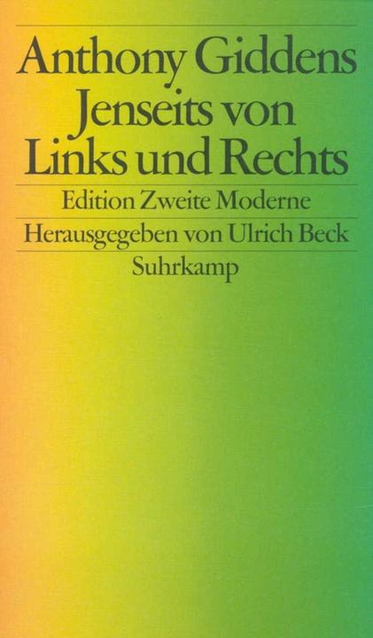 Immagine prodotto Jenseits von Links und Rechts (Tedesco, Anthony Giddens, 1999)