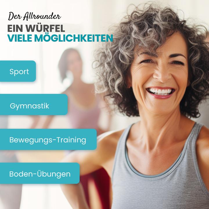 Produktbild Aktivshop Bandscheibenwürfel, Stufenlagerungswürfel zur Stufenlagerung, Stufenbett mit Bezug, Fitness Würfel