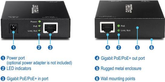 Immagine prodotto Trendnet Ripetitore TPE-E100 (RJ45, RJ45 (1x))