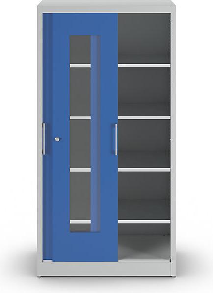 Actual product image Mauser Vision panel sliding door cupboard, with 2 x 4 shelves, HxW 1950 x 1500 mm (100 cm, 195 cm)