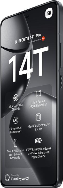 Actual product image Xiaomi 14T Pro (512 GB, Titan Black, 6.67", Dual SIM, 50 Mpx, 5G)