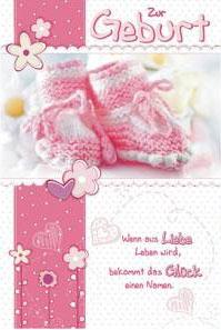 Immagine prodotto Hilpert Biglietti d'auguri nascita scarpe rosa (1 pz.)