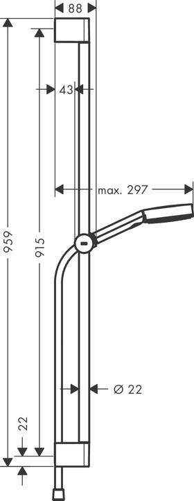 Produktbild hansgrohe Pulsify Select S Duschset 105 3 Strahlarten Relaxation mit Duschstange 90 cm
