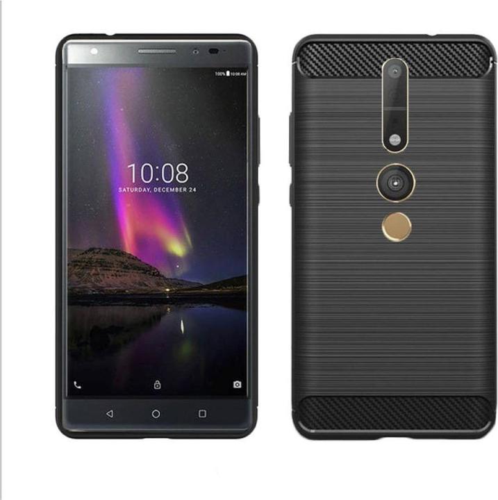 Produktbild König Design Hülle Handy Schutz für Lenovo Phab2 Pro Case Cover Bumper Carbon Optik Schwarz (Lenovo P2)