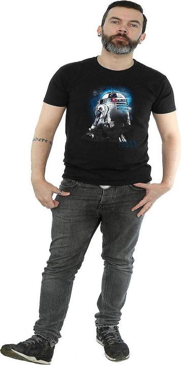 Immagine prodotto Star Wars Maglietta in cotone brossurato R2-D2 per uomo (L)