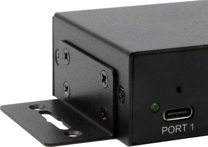Actual product image Exsys Industrial USB 3.2 Gen 2x1 Hub 4-Port (USB-C, 4 Ports)