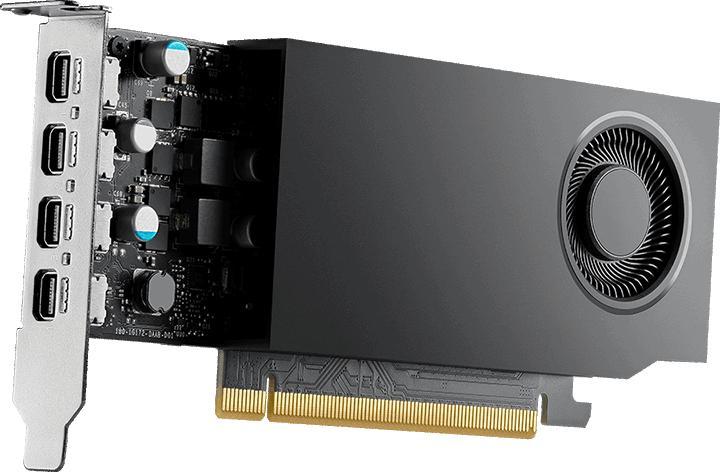 Actual product image PNY RTX A1000 graphics card, graphics category: Professional/CAD (8 GB)