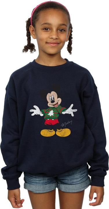Actual product image Disney Girls Mickey Mouse Christmas Jumper Sweatshirt (152, 158)
