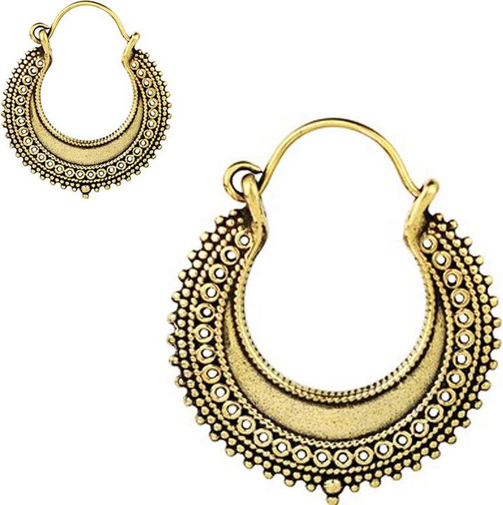 Image du produit Star Piercing Boucle d'oreille plaqué or Créole antique (Laiton)