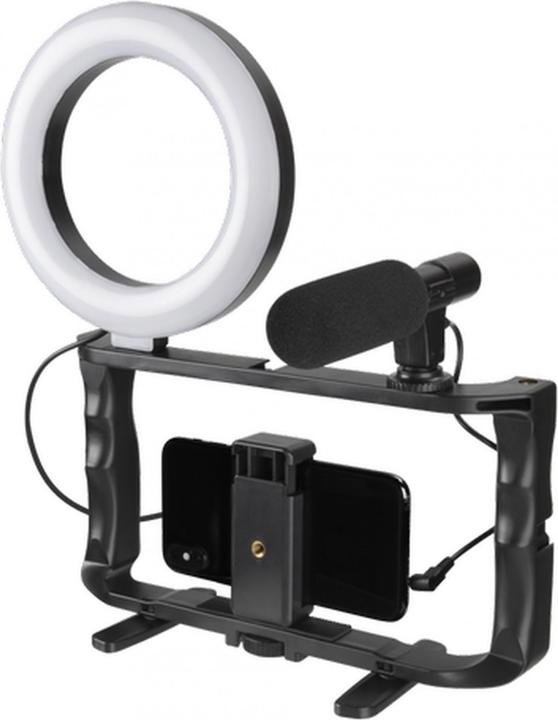 Produktbild Gadget Monster Vlogging Kit, LED-Stativ und Mikrofon (Ringleuchte)