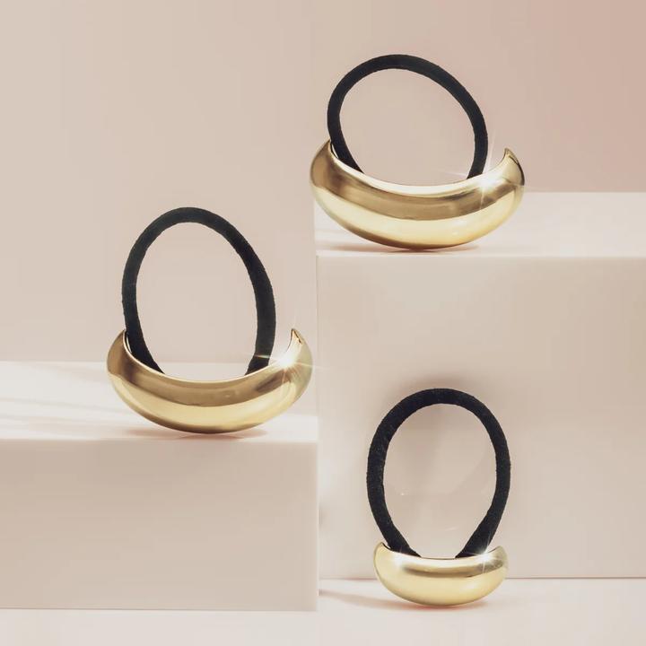 Actual product image Kitsch Haarband Metallwolke Gold L