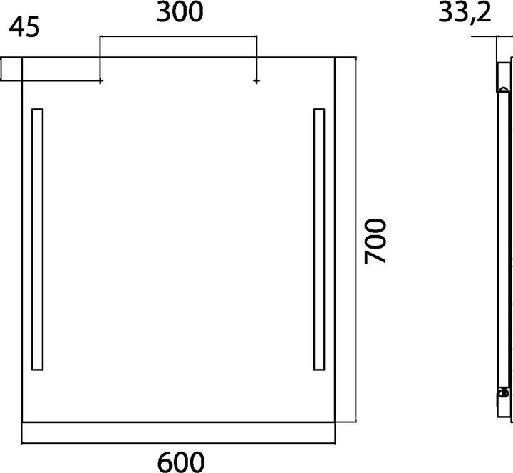 Produktbild Emco Lichtspiegel premium, LED-Lichtspiegel premium 600 x 700 mm