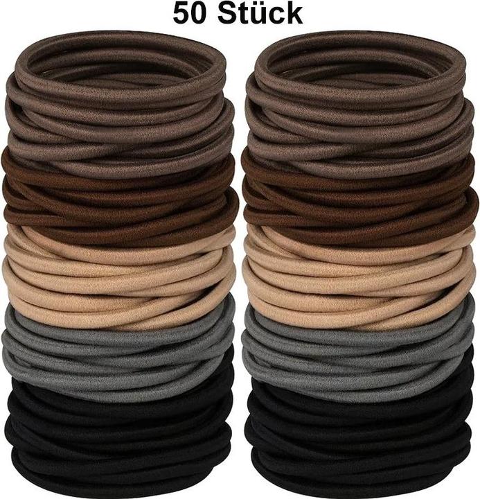 ASMI 50 Stück elastische Haargummis (Haargummi)