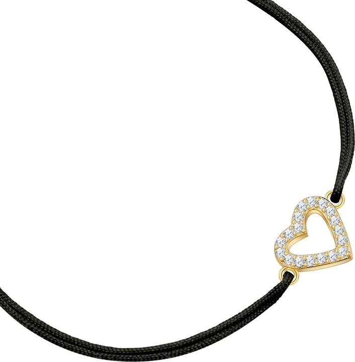 Immagine prodotto Glanzstücke München Bracciale cuore in tessuto - 36416 (22 cm, Argento)