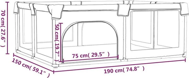 Produktbild VidaXL Rouven (190 cm, 150 cm)