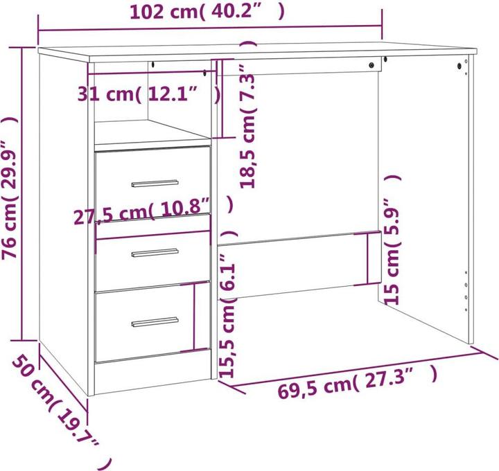 Image du produit VidaXL Lalu (102 x 50 x 76 cm)
