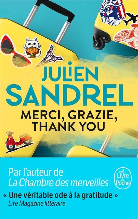 Actual product image Merci, grazie, thank you (French, Julien Sandrel, 2023)