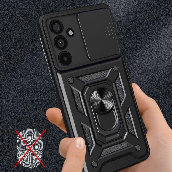 Actual product image Tech-Protect CamShield Pro case for Samsung Galaxy M55 5G - black (Samsung Galaxy A55)