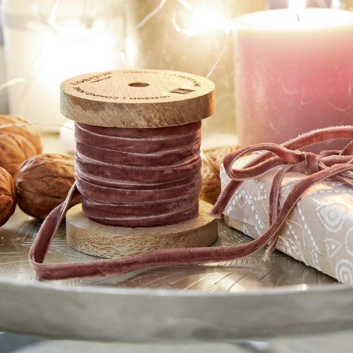 Image du produit Loberon Ruban de velours Olessa rose (Ruban, 1 x)