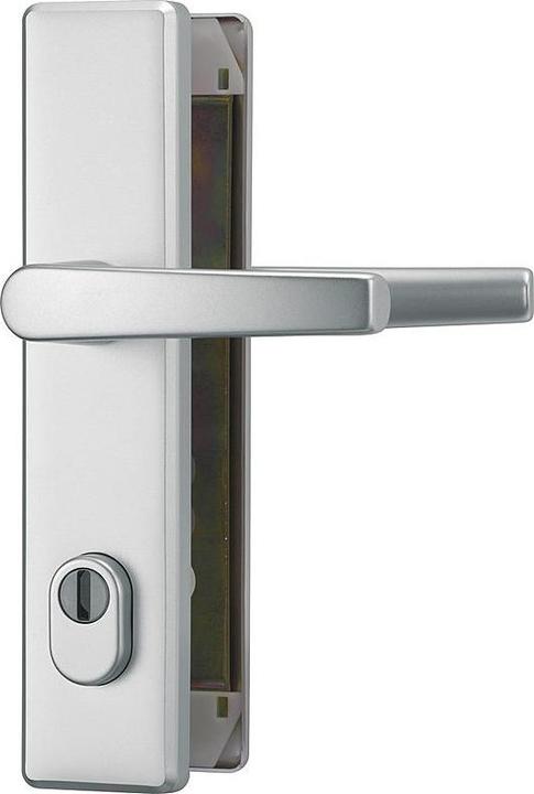 Actual product image Abus HLZS814 F2 EK Security fitting angular DG, silver (Door handle)
