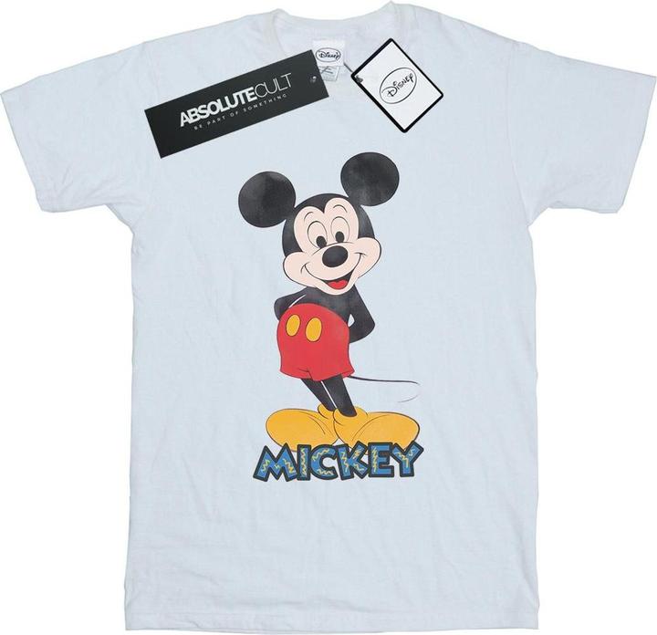Actual product image Disney Womens/Ladies Mickey Mouse Retro Pose Cotton Boyfriend T-Shirt (S)
