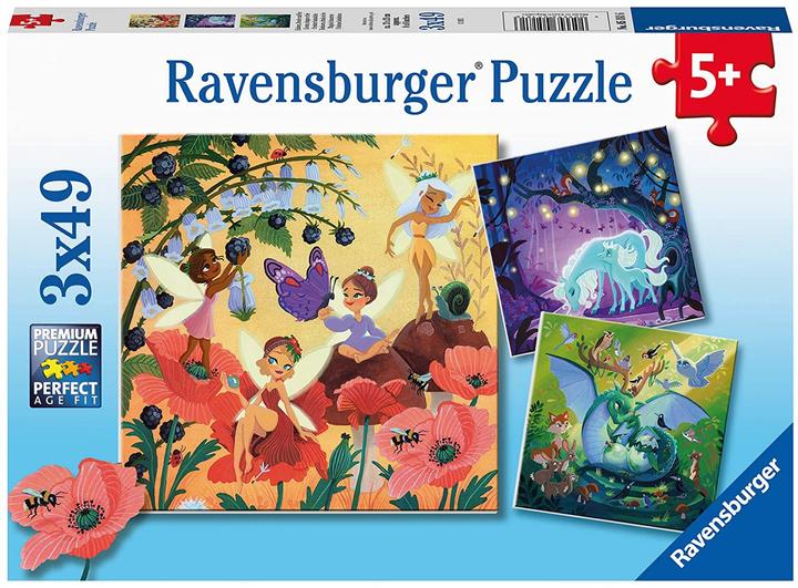 Ravensburger Puzzle Einhorn, Drache und Fee (49 Teile)