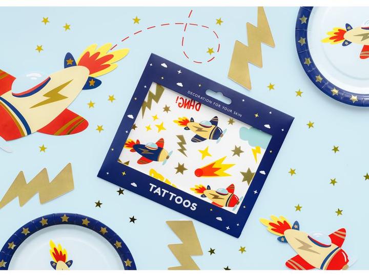 Image du produit Partydeco Tattoo Set Flugzeug