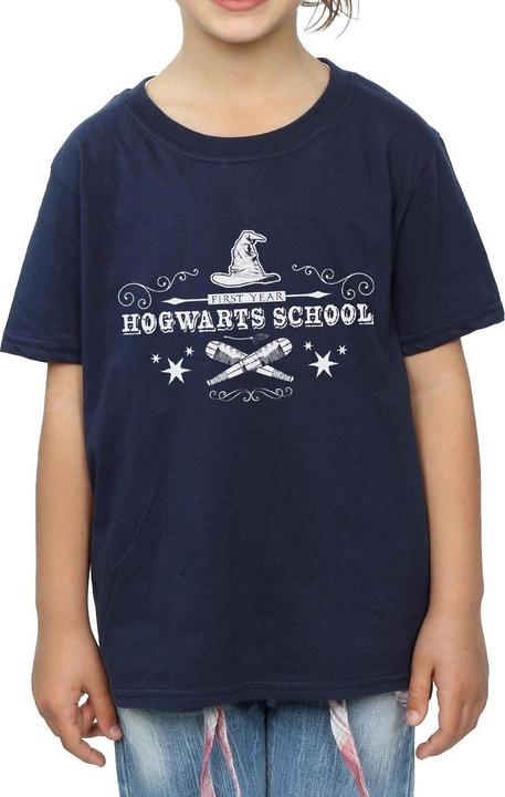 Actual product image Girls Hogwarts First Year Cotton T-Shirt (152, 158)
