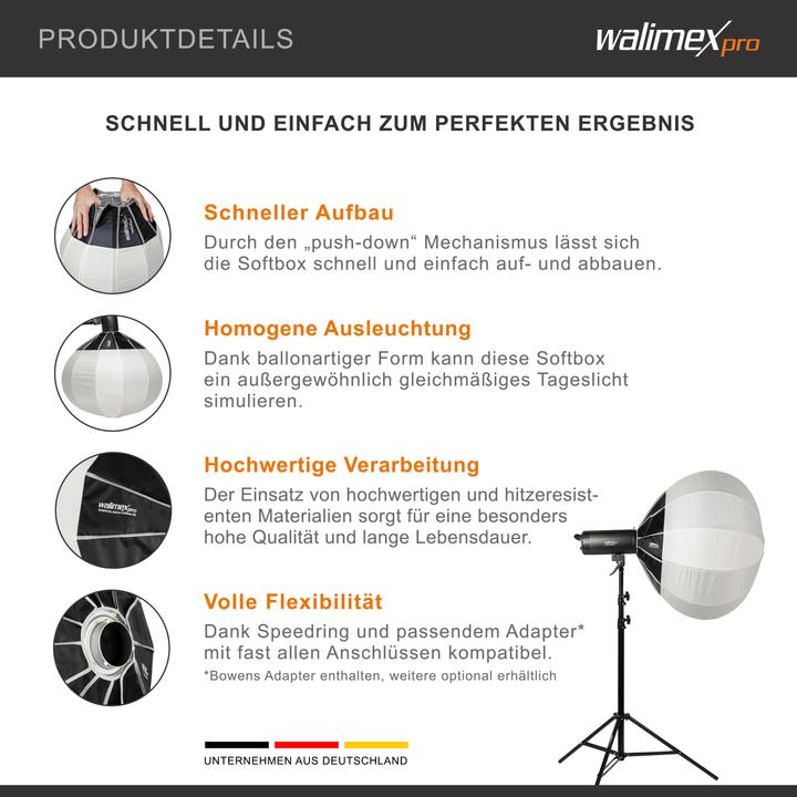 Produktbild Walimex pro Essential Ballon Softbox 80 Elinchrom (Softbox, 80 cm)
