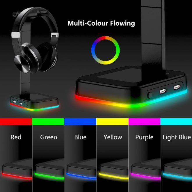 Produktbild MU Classic Gaming Headset Halterung mit RGB Beleuchtung