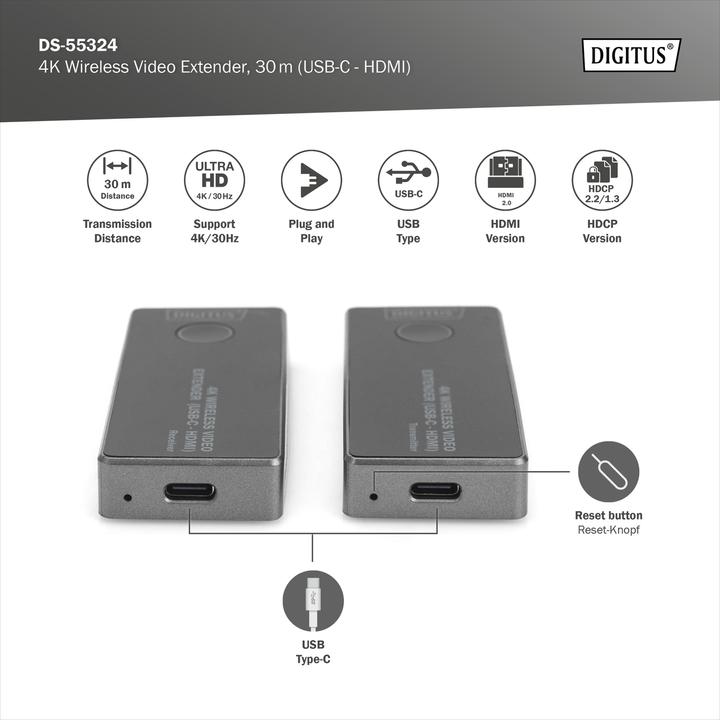 Actual product image Digitus DS-55324 (30 m, 4k pass-through)