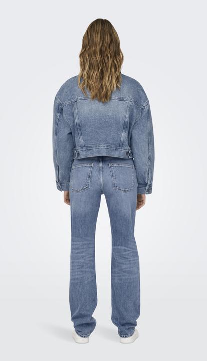 Actual product image Only Fly-away collar Low shoulder jacket Denim jacket (S)