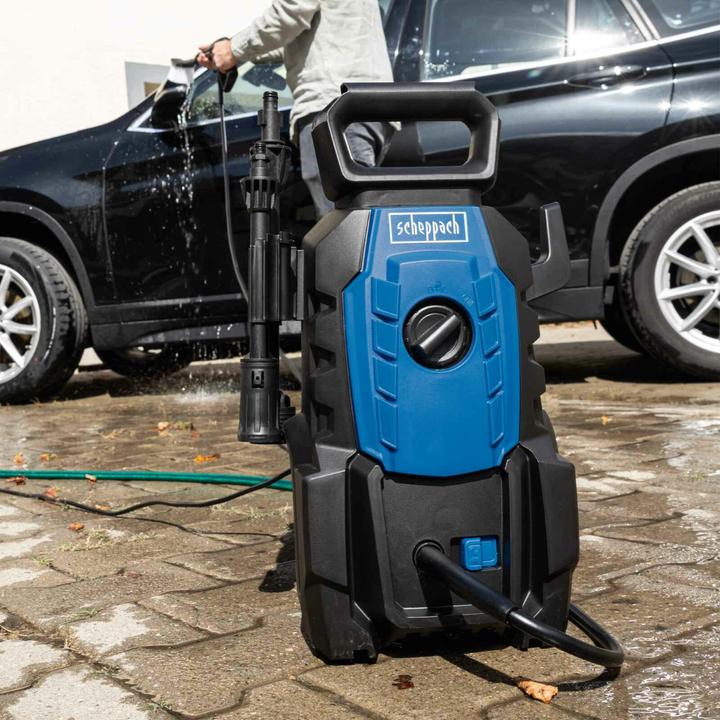 Immagine prodotto Scheppach Idropulitrice 1400W, 110 bar con sistema Quick-Connect e accessori inclusi (Corrente elettrica)
