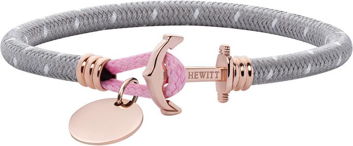 Produktbild Paul Hewitt Anchor Bracelet Phrep Lite Rose Gold Nylon Grey White Light Pink M (18 cm, Edelstahl, Nylon)