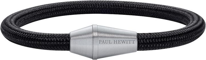 Paul Hewitt Bracelet Conic Silver Nylon Black XL (21 cm, Edelstahl, Nylon)