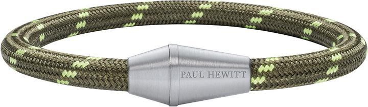 Actual product image Paul Hewitt Bracelet Conic Silver Nylon Olive Green M (19 cm, Nylon)