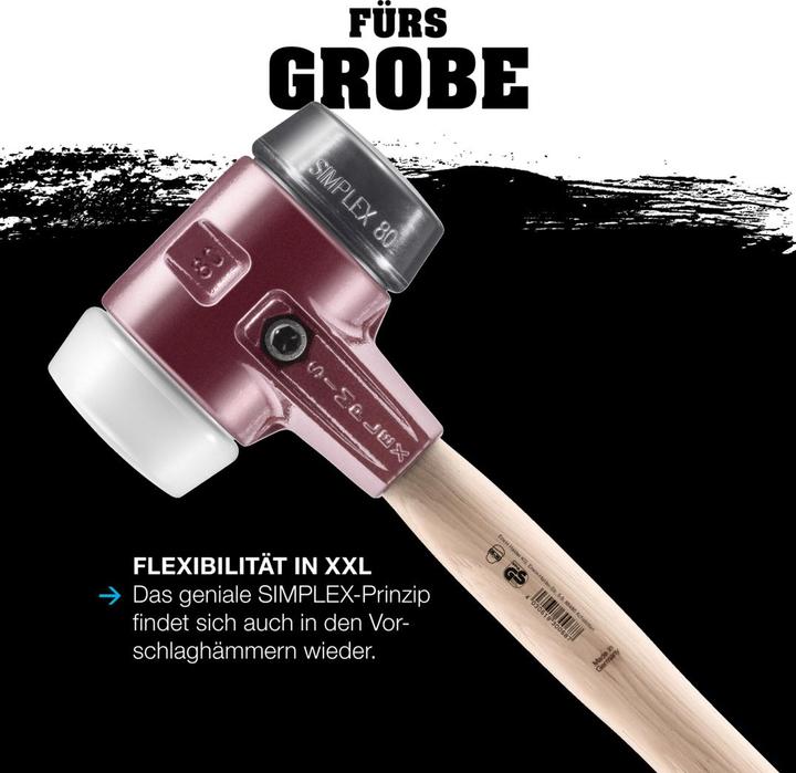 Actual product image Halder Sledgehammer 3200g 80mm Rubber/Superplastic Hick (3170 g)