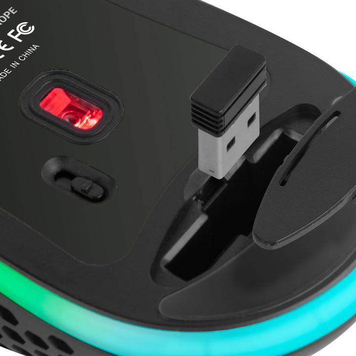 Actual product image Mars Gaming MMW3, Wireless Gaming Mouse, RGB Flow, Ultralight,, Black (Wireless)