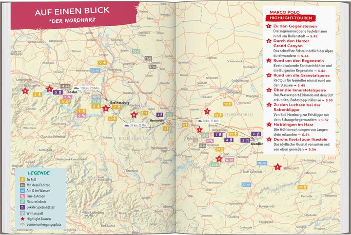 Immagine prodotto OUTDOOR GUIDE Reiseführer Harz (Tedesco, Jana Zieseniss, 2025)