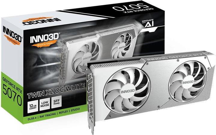 Actual product image Inno3D GeForce RTX 5070 Twin X2 OC White (12 GB)