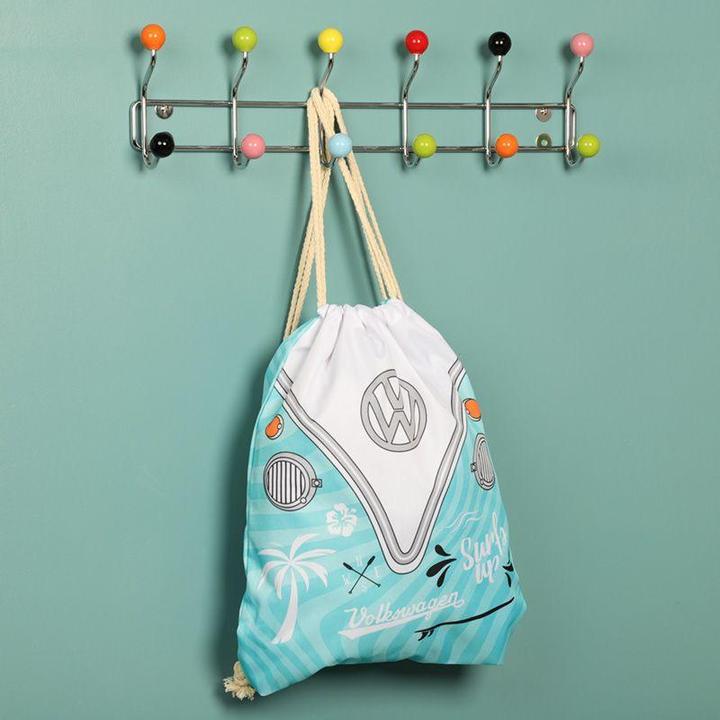 Actual product image Puckator Volkswagen Bulli VW Bus T1 Surf Adventure Drawstring Bag from